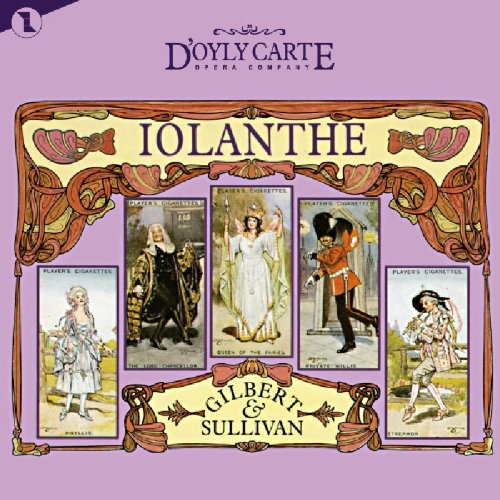 CD cover for Iolanthe featuring five vintage character illustrations in an ornate decorative frame.