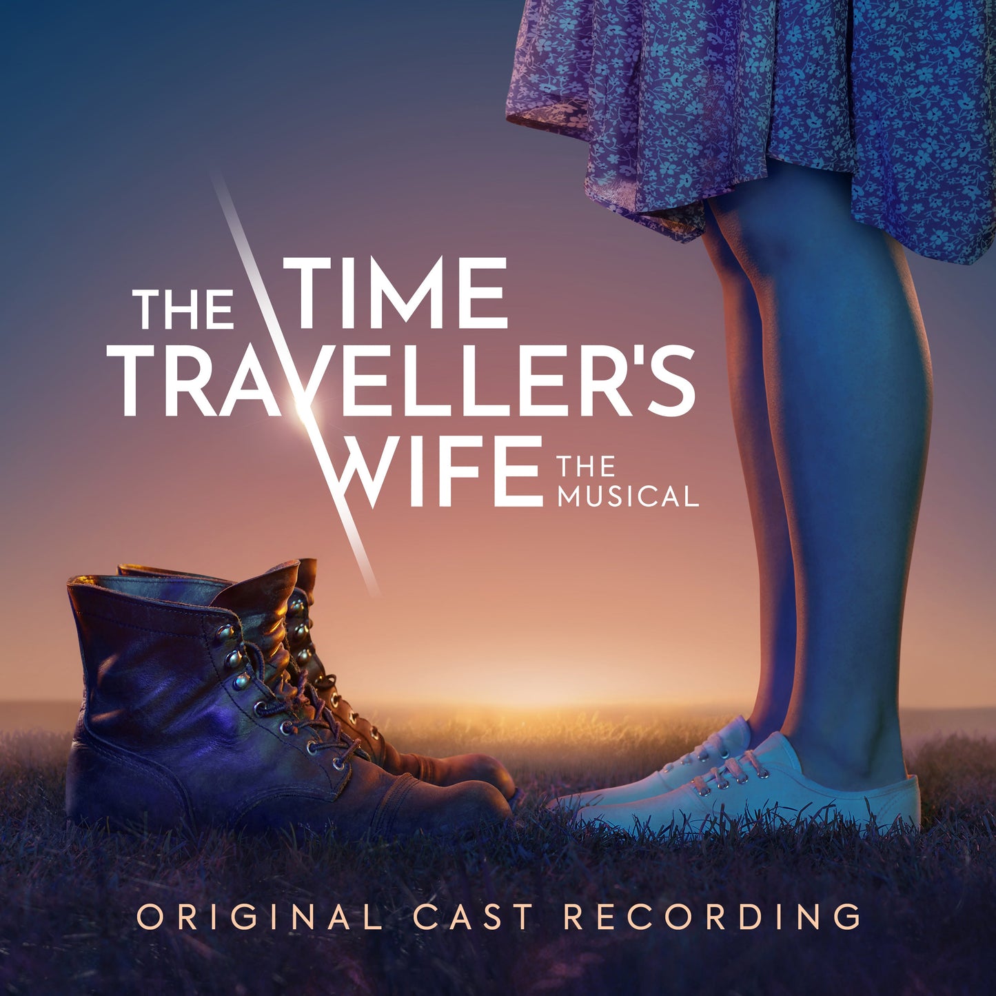 CD cover for “The Time Traveller’s Wife” musical, showing feet and boots.