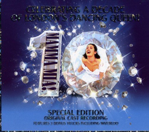 “Mamma Mia” CD cover featuring a woman inside a large diamond and the number 1.
