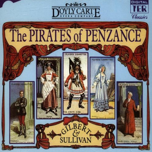 CD cover for "The Pirates of Penzance" featuring illustrated character portraits.