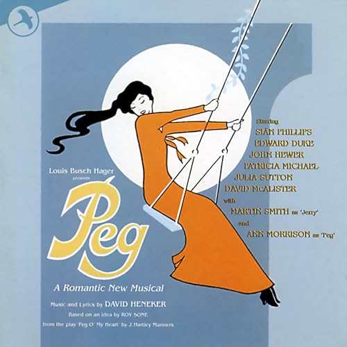 CD cover for “Peg” musical, featuring a woman on a swing.