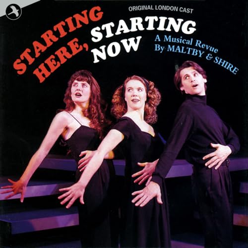 CD cover for “Starting Here, Starting Now” musical revue, three performers.