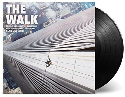 “The Walk” soundtrack gatefold vinyl with image of a high-wire walker.