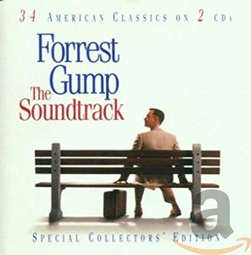 Forrest Gump soundtrack CD cover with a man sitting on a bench.