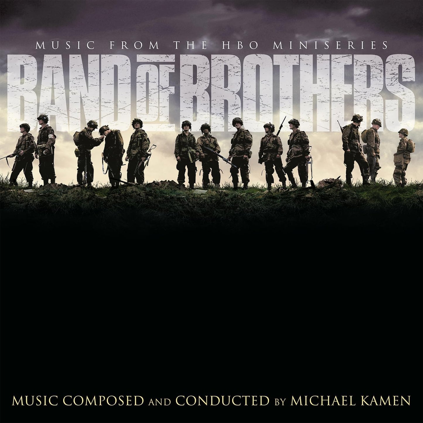 Band Of Brothers soundtrack vinyl cover with soldiers in a field.