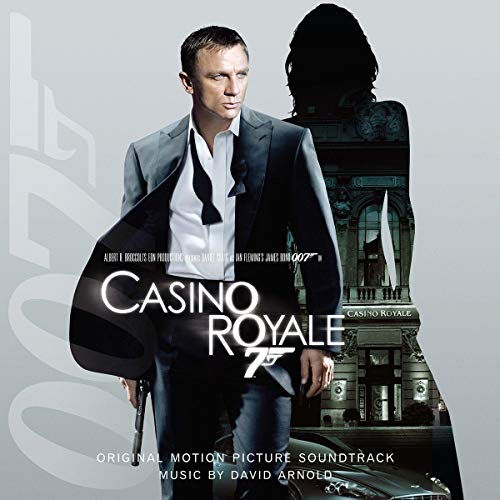 Daniel Craig in a tuxedo on the Casino Royale soundtrack vinyl cover.