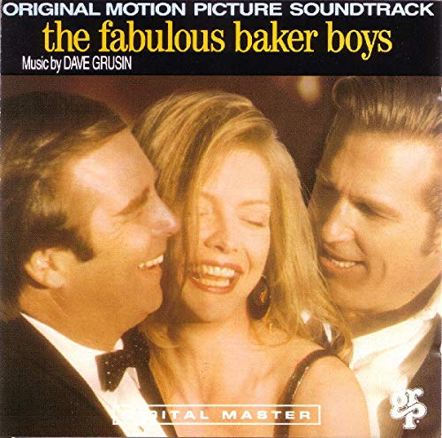 CD cover for "The Fabulous Baker Boys" soundtrack featuring three smiling people.