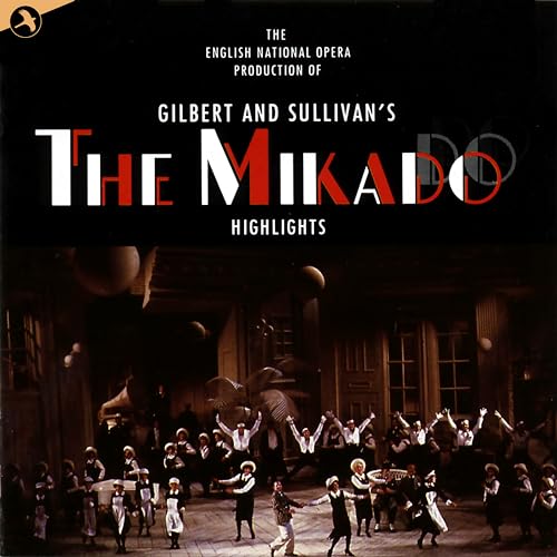 CD cover for “The Mikado” opera, featuring performers in costume.