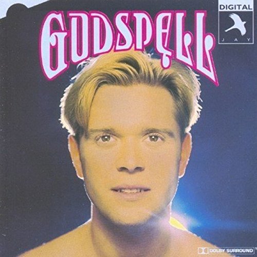 CD cover for "Godspell" featuring a young man with blond hair.