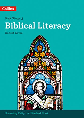 Book cover: “Biblical Literacy” with stained glass window illustration.