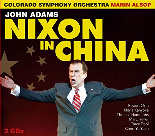 CD cover for John Adams’ “Nixon in China” featuring Richard Nixon’s portrait.
