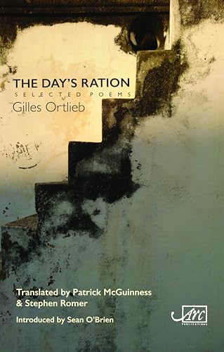 Book cover: “The Day’s Ration” by Gilles Ortlieb, with abstract stairs.