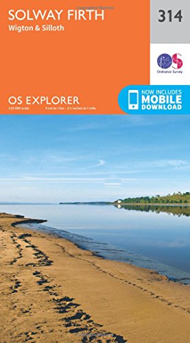 Ordnance Survey Explorer map cover for Solway Firth, Wigton and Silloth with coastal landscape.