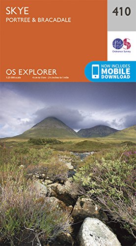 Orange Ordnance Survey map cover featuring Skye’s mountainous landscape.