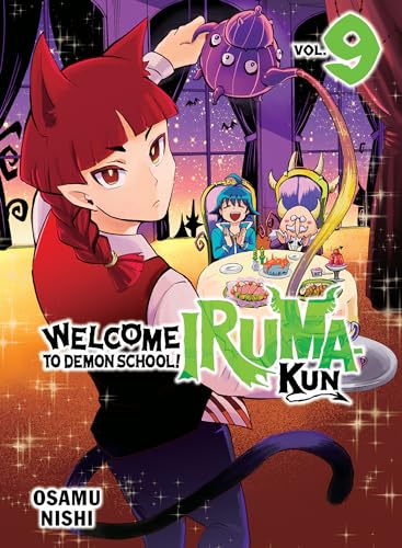 Manga volume 9 cover featuring anime-style characters and a demon school setting.