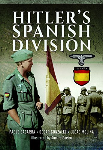 Book cover: "Hitler's Spanish Division" featuring soldiers and flags.