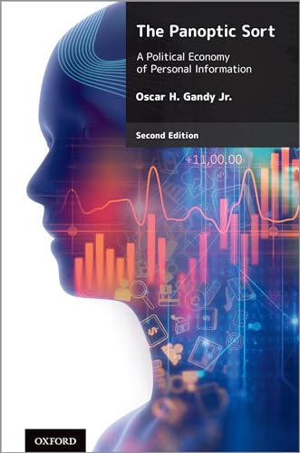 Book cover: profile with data visualizations, titled "The Panoptic Sort.