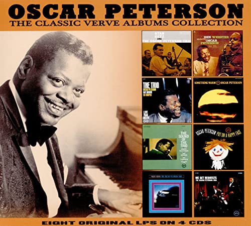 Oscar Peterson CD cover featuring the pianist and album artwork collage.