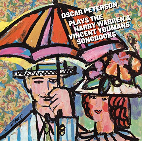 CD cover for Oscar Peterson’s songbook albums, featuring colorful abstract art.