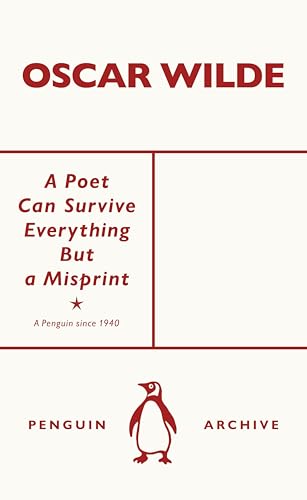 Red and white Penguin Archive edition book cover by Oscar Wilde.