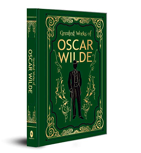 Green hardcover book with gold text and a silhouette of Oscar Wilde.