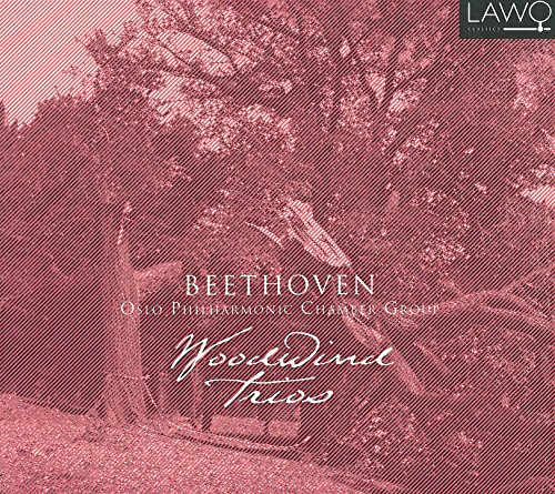 Red-toned image of a forest with white text overlay, displaying album title and artist.