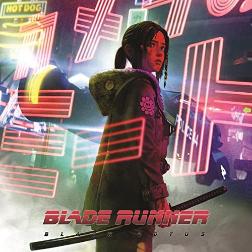 Blade Runner soundtrack vinyl cover featuring a woman with a sword.