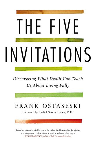 Book cover for The Five Invitations by Frank Ostaseski with watercolor line accents.