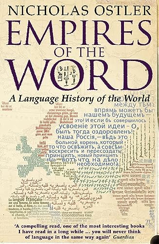 Book cover for Empires of the Word featuring text overlaid on a world map.