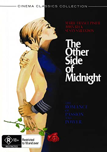 Movie poster for "The Other Side of Midnight" featuring a couple embracing.