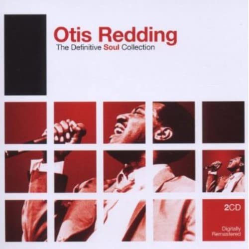 Otis Redding CD cover with a grid of red and black images.