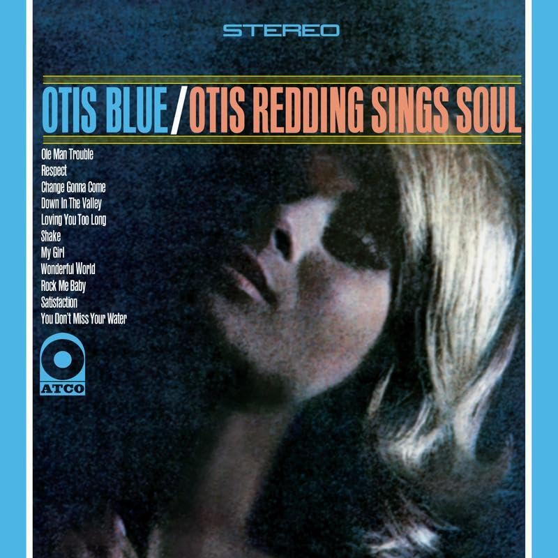 Otis Redding album cover: blue background, portrait, song list, ATCO label.