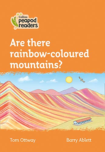 Book cover with colourful striped mountains and a small house.