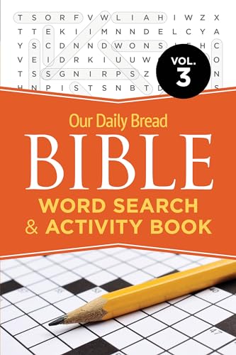 Book cover featuring a word search puzzle, orange background, and a yellow pencil.