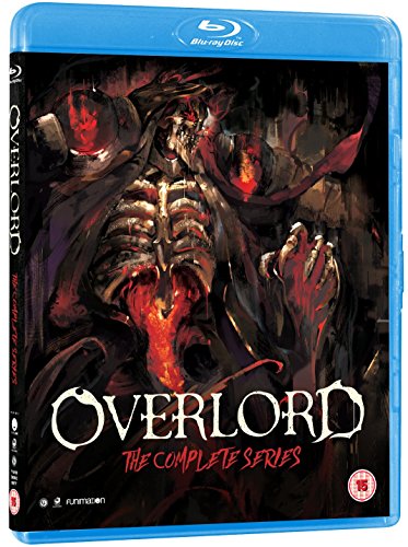 Blu-ray case for "Overlord" featuring a skeletal, cloaked figure in red light.