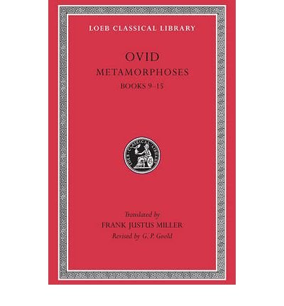 Red book cover with gold lettering: "Ovid, Metamorphoses, Books 9-15".