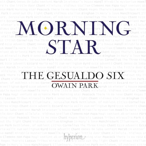 CD cover for “Morning Star” by The Gesualdo Six and Owain Park.