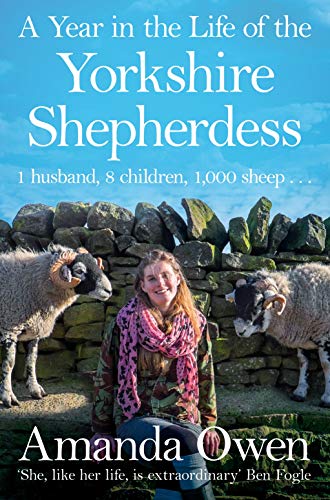 Book cover featuring a woman with sheep in front of a stone wall.