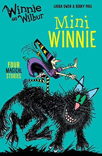 Book cover: witch Winnie riding a large black cat, Wilbur.