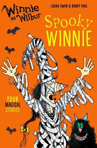 Book cover: Winnie the Witch dressed as a mummy with Wilbur the cat.