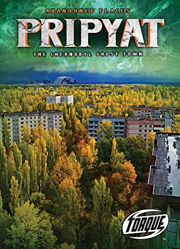 Book cover depicting the abandoned city of Pripyat with autumn trees.