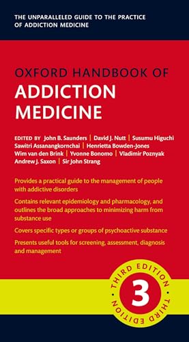 Red cover of “Oxford Handbook of Addiction Medicine,” third edition.