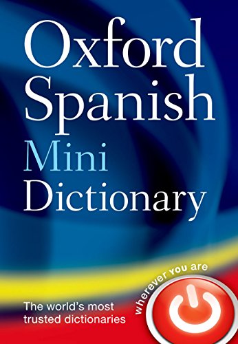 Cover of the Oxford Spanish Mini Dictionary with white text on a blue background.