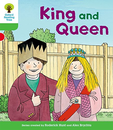 Book cover: children dressed as king and queen in a garden.