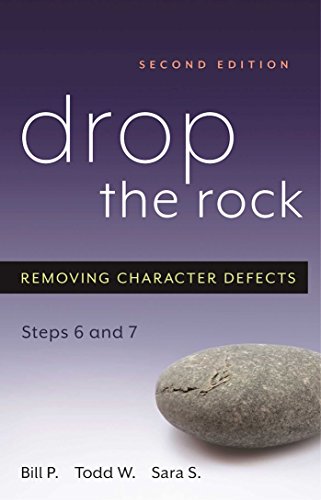 Book cover: "Drop The Rock," with a gray stone on a purple gradient.