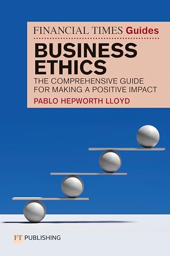 Book cover for The Financial Times Guide to Business Ethics with stacked white spheres.