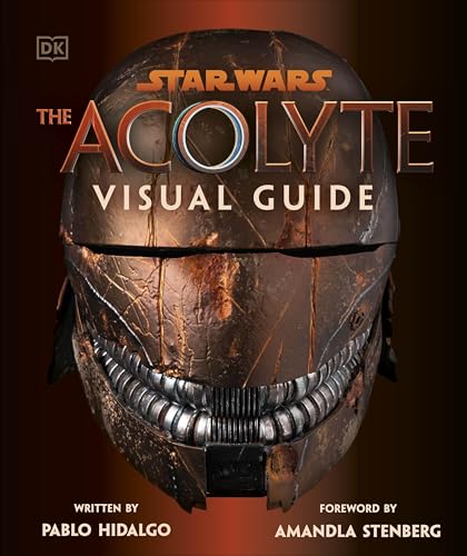 Cover of "Star Wars The Acolyte Visual Guide" featuring a metallic mask.