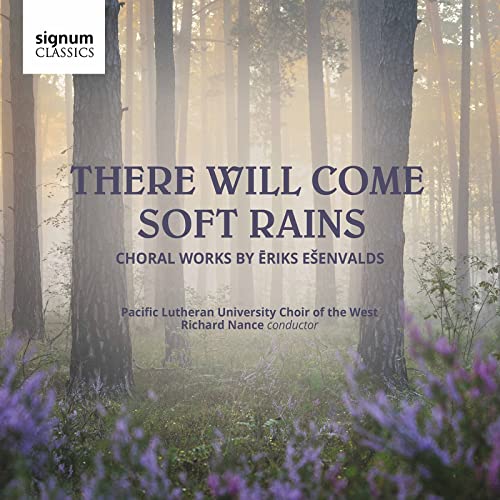 CD cover featuring a misty forest with purple flowers and overlaid text.