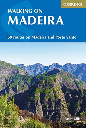 Book cover titled Walking on Madeira featuring a scenic view of rugged green mountains.