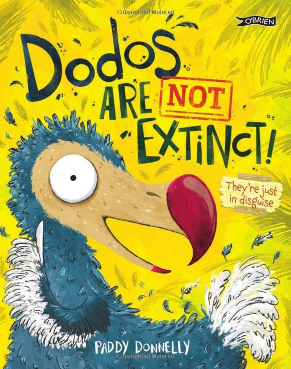 Book cover featuring a cartoon dodo bird on a yellow background.